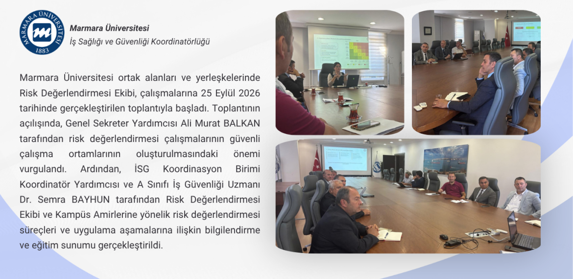 Risk Değerlendirmesi Toplantısı 25.09.2026 Tarihinde Gerçekleştirildi.